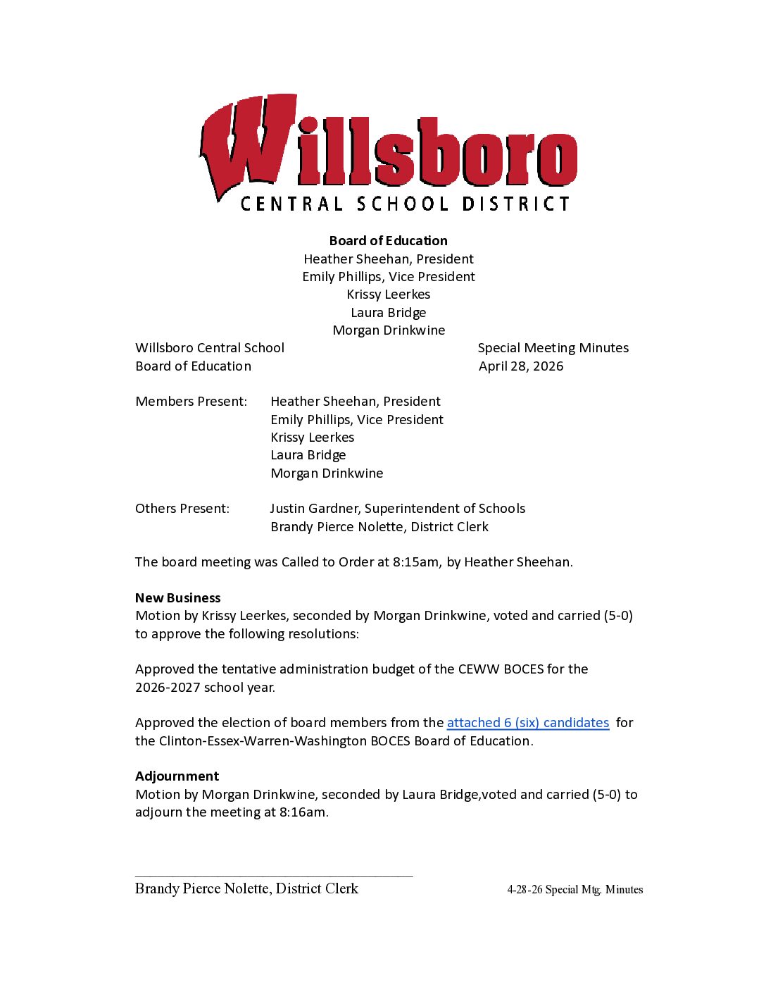 Willsboro Central School District